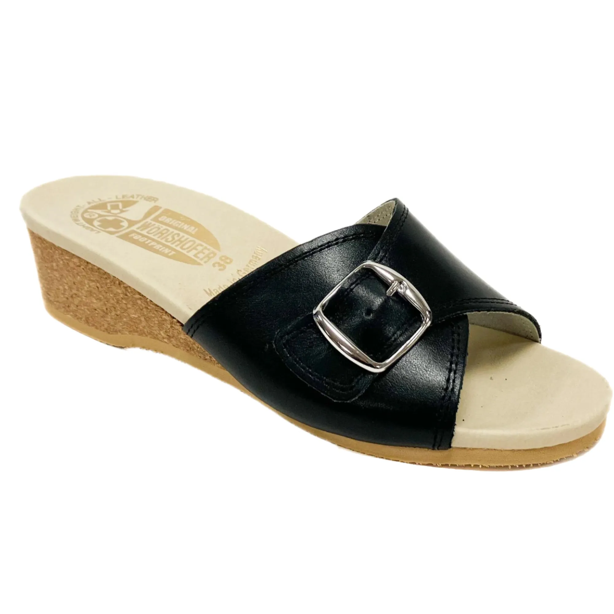 #140 Classic Smooth Leather Mule | Black