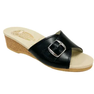 #140 Classic Smooth Leather Mule | Black