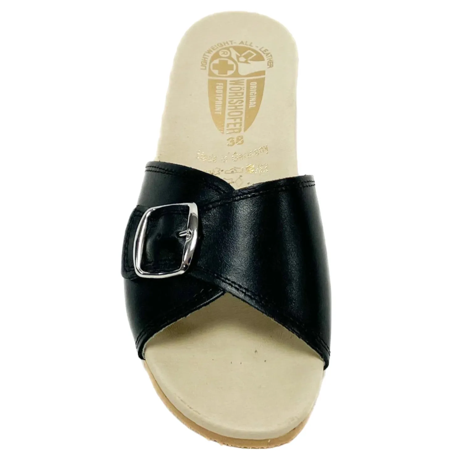 #140 Classic Smooth Leather Mule | Black