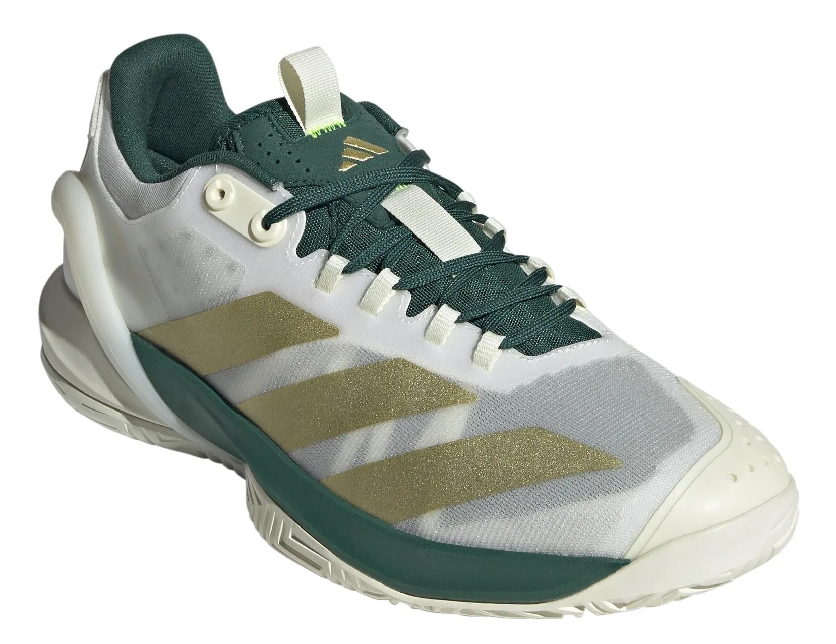 ADIDAS Cybersonic 2 Mens Tennis Shoes - White / Gold / Green