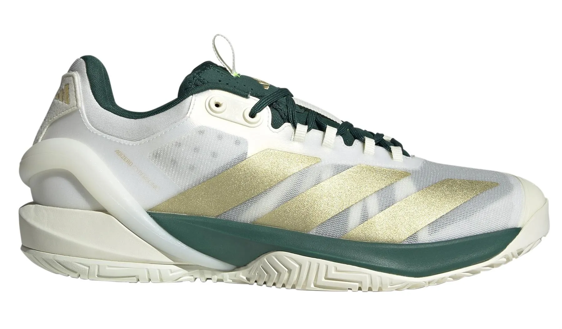 ADIDAS Cybersonic 2 Mens Tennis Shoes - White / Gold / Green