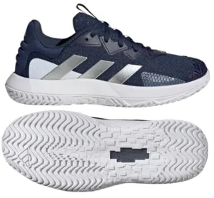 adidas SoleMatch Control Mens Tennis Shoes - Team Navy Blue 2 / Matte Silver / Cloud White
