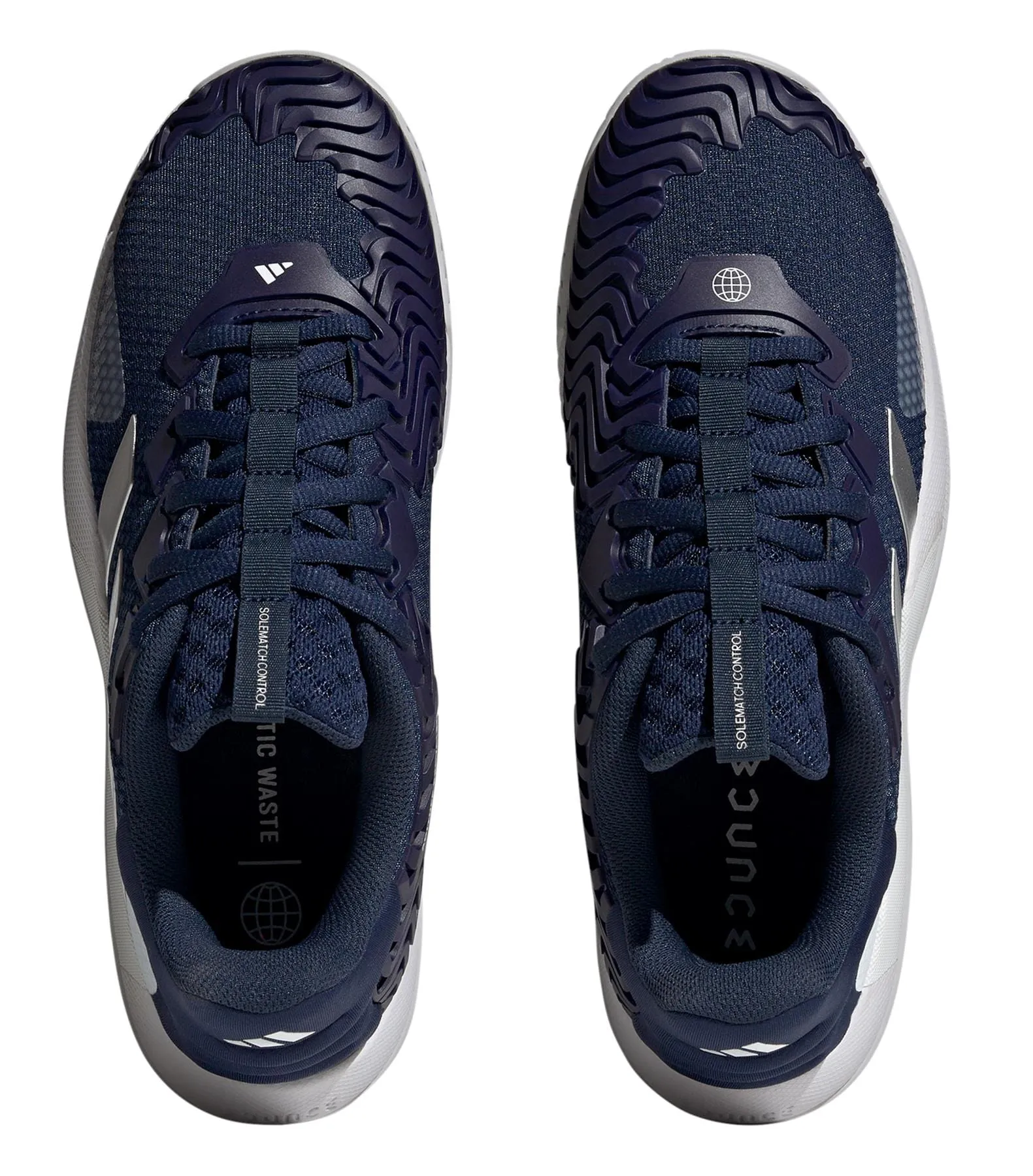 adidas SoleMatch Control Mens Tennis Shoes - Team Navy Blue 2 / Matte Silver / Cloud White