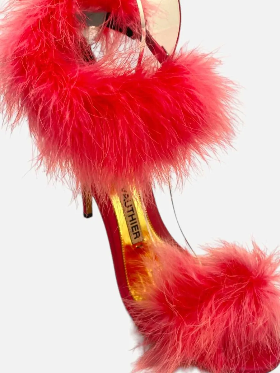 ALEXANDER VAUTHIER Ankle Strap Pink Heeled Sandals 40