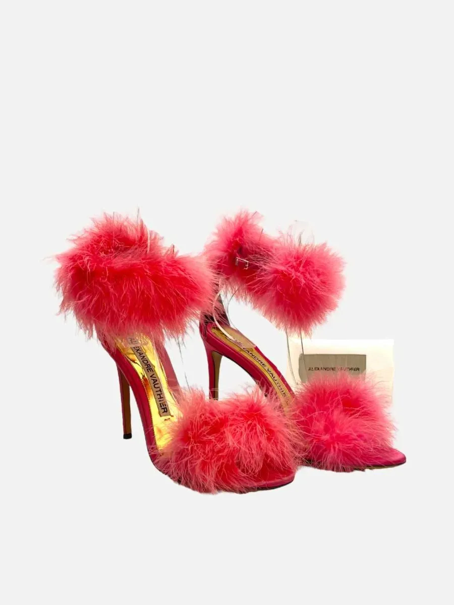 ALEXANDER VAUTHIER Ankle Strap Pink Heeled Sandals 40