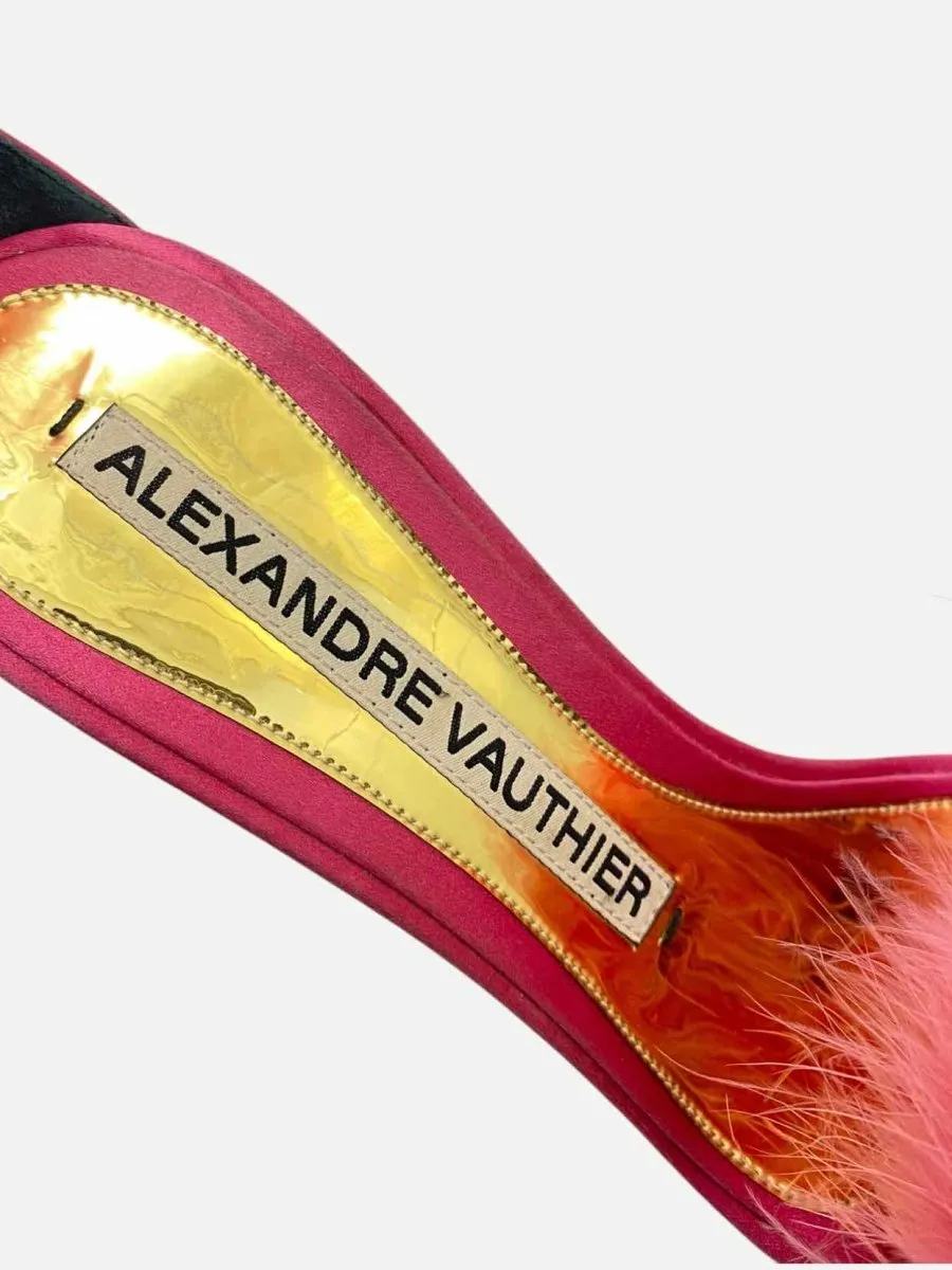 ALEXANDER VAUTHIER Ankle Strap Pink Heeled Sandals 40