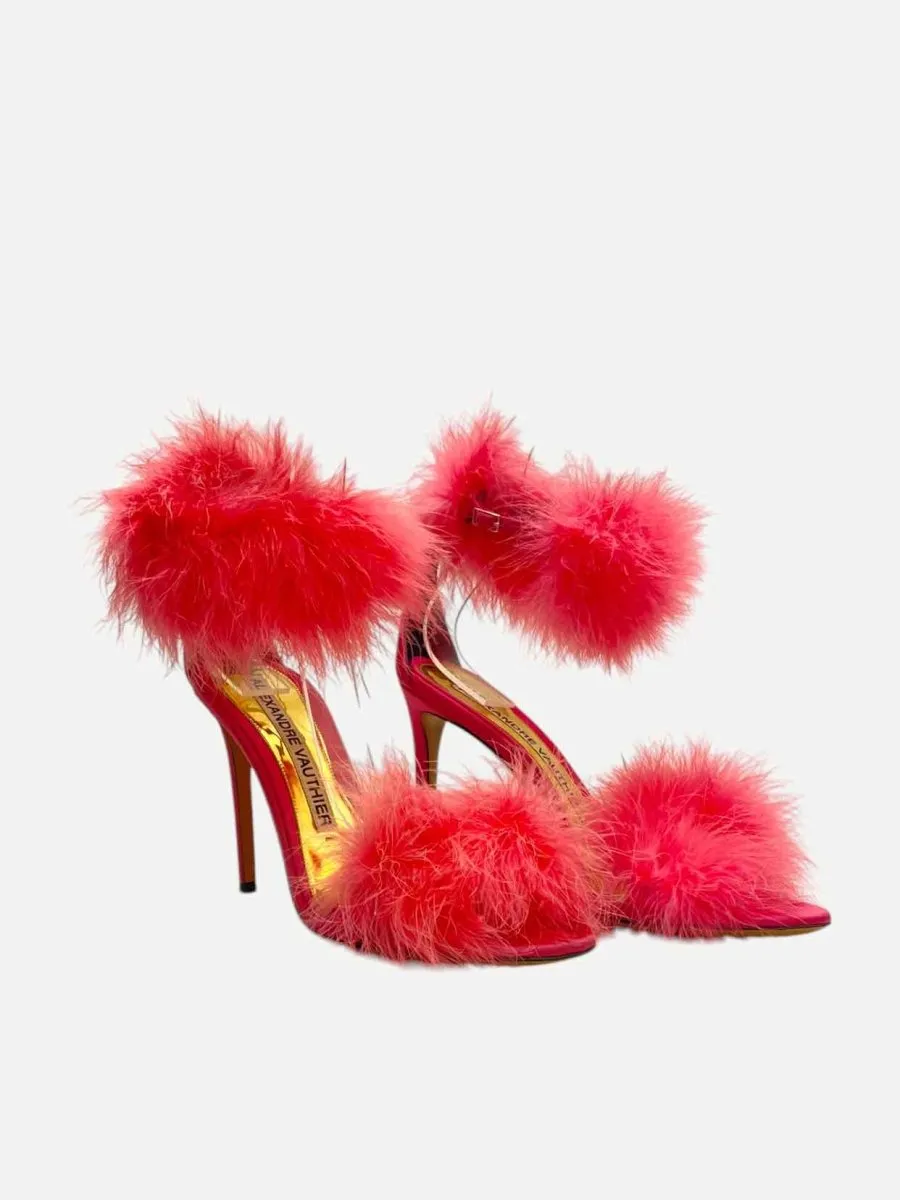 ALEXANDER VAUTHIER Ankle Strap Pink Heeled Sandals 40