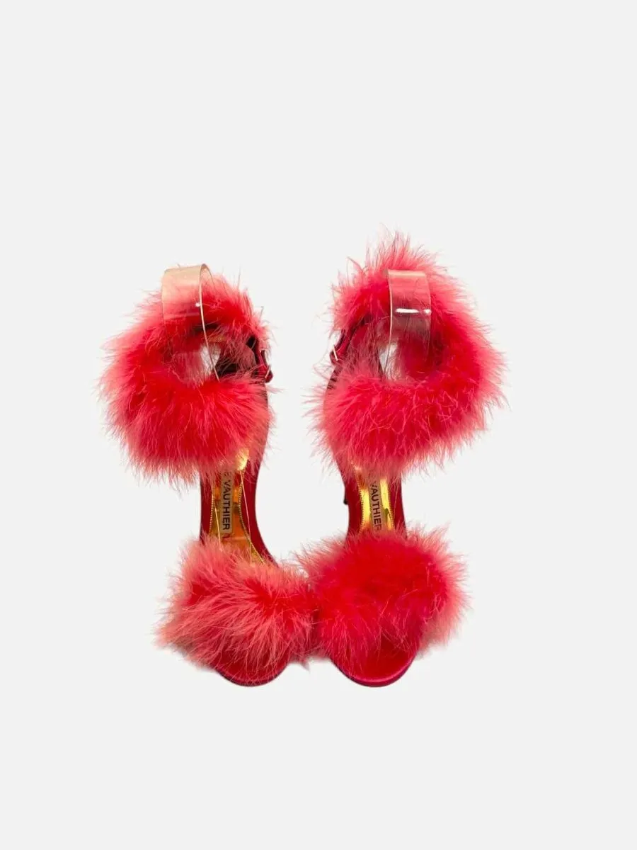 ALEXANDER VAUTHIER Ankle Strap Pink Heeled Sandals 40
