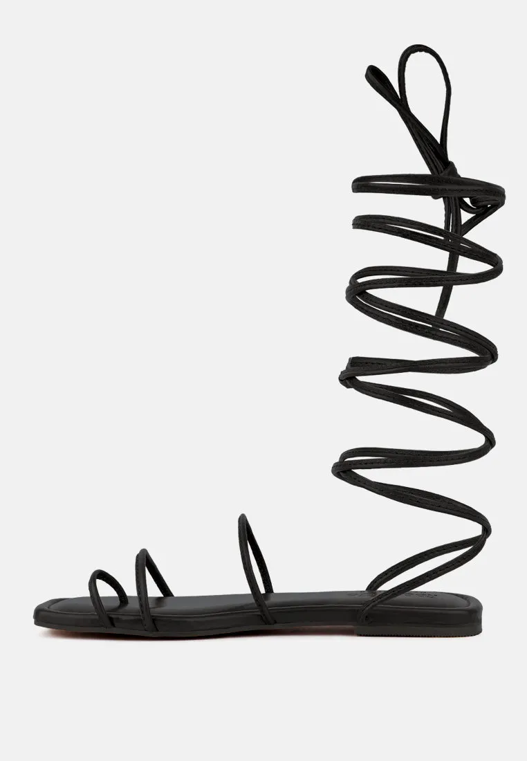 Amatha Essential Toe Ring Summer Leather Flats By Ruw