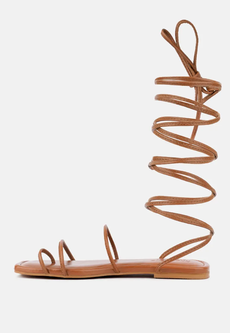 Amatha Essential Toe Ring Summer Leather Flats By Ruw