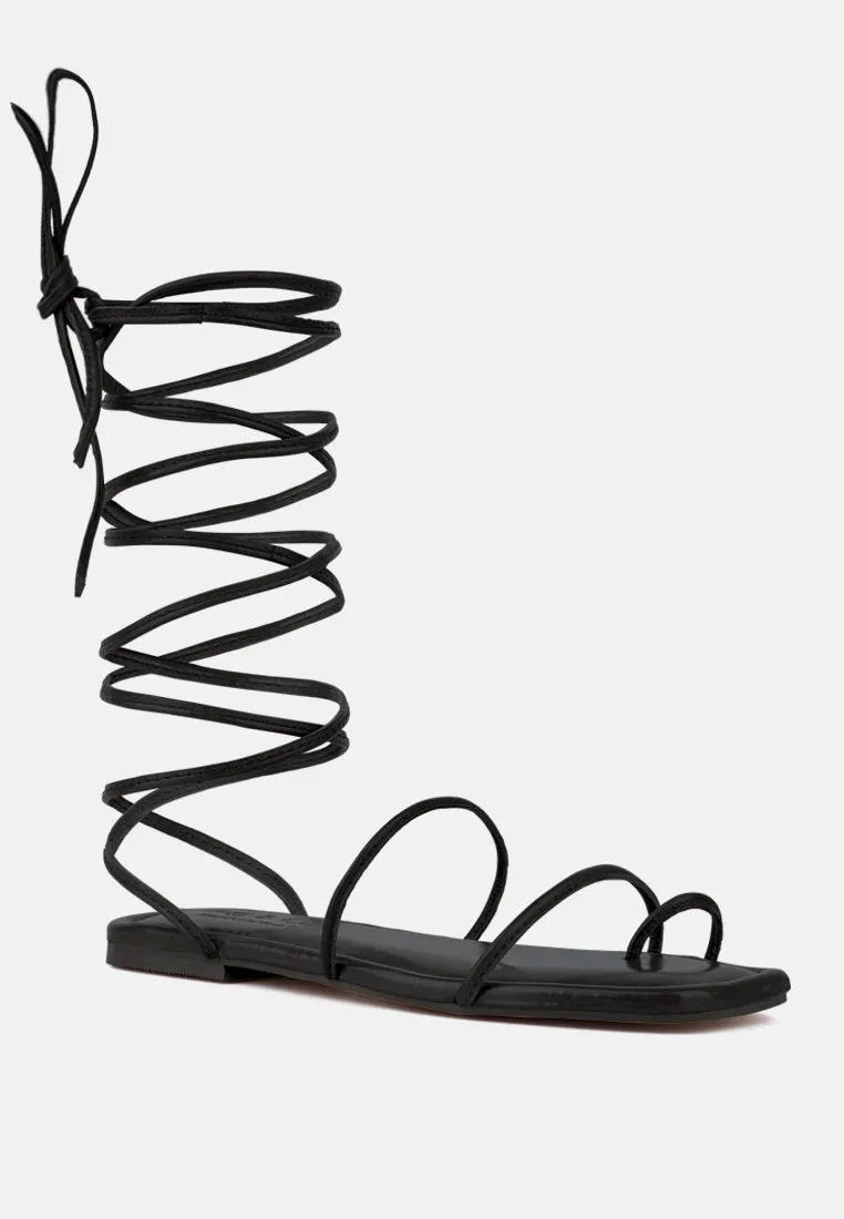 Amatha Essential Toe Ring Summer Leather Flats By Ruw