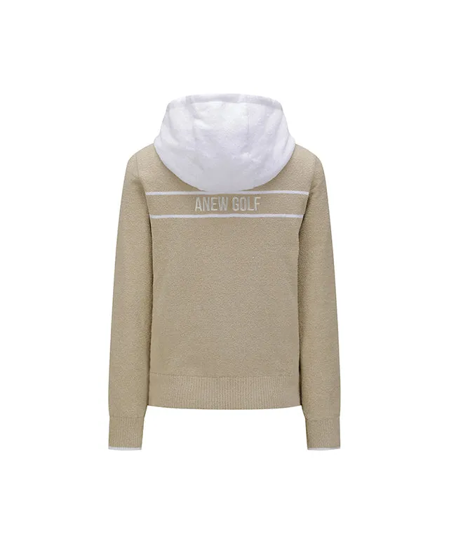 ANEW Golf: Women Hoodie Sweater - Beige