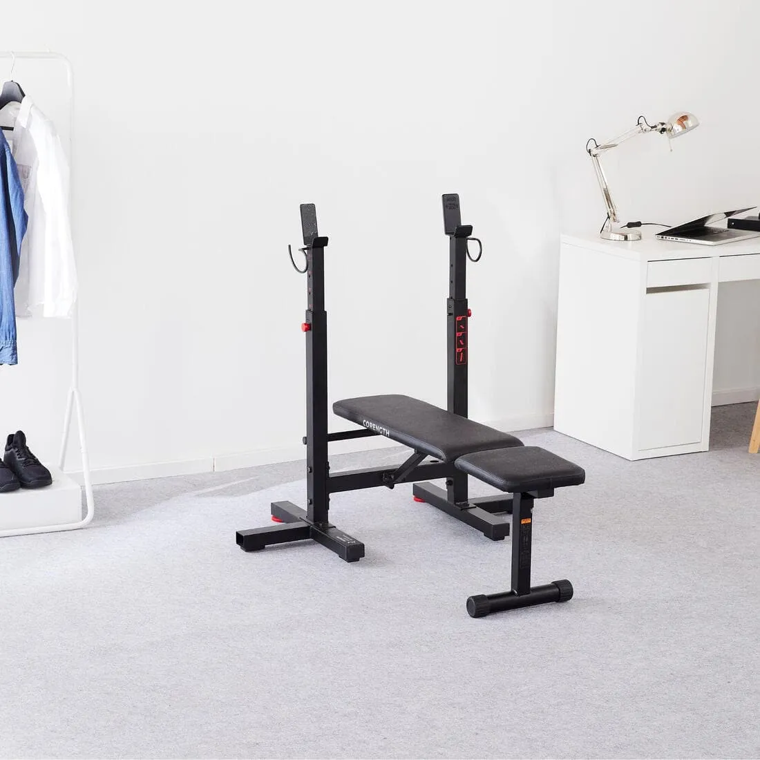 Banc de musculation avec chandelles pliables, inclinable - bench press fold