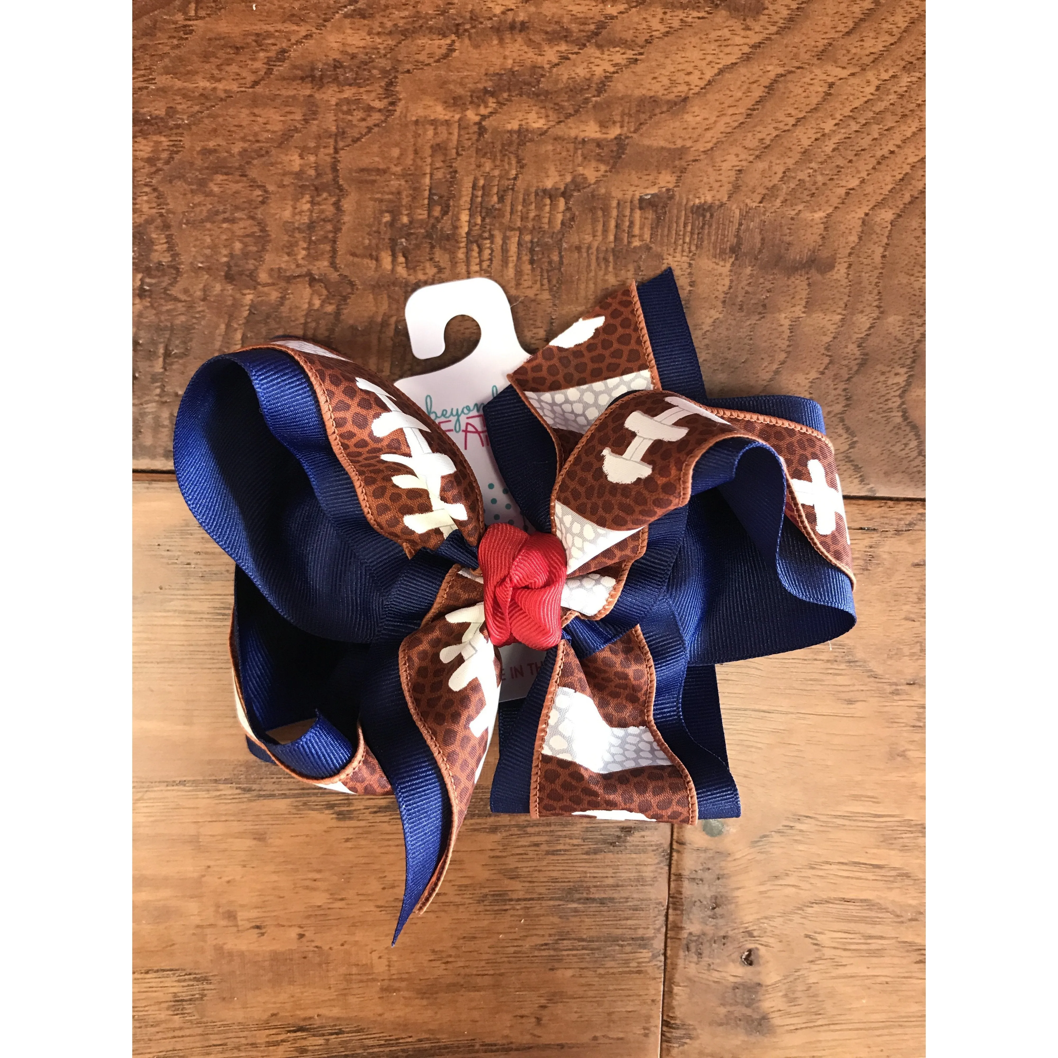 Beyond Creations Bow DBKEE w/Knot Football on French Clip