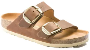 Birkenstock Arizona Big Buckle Sandals - Cognac Oiled Leather | Comfortable Cork Footbed