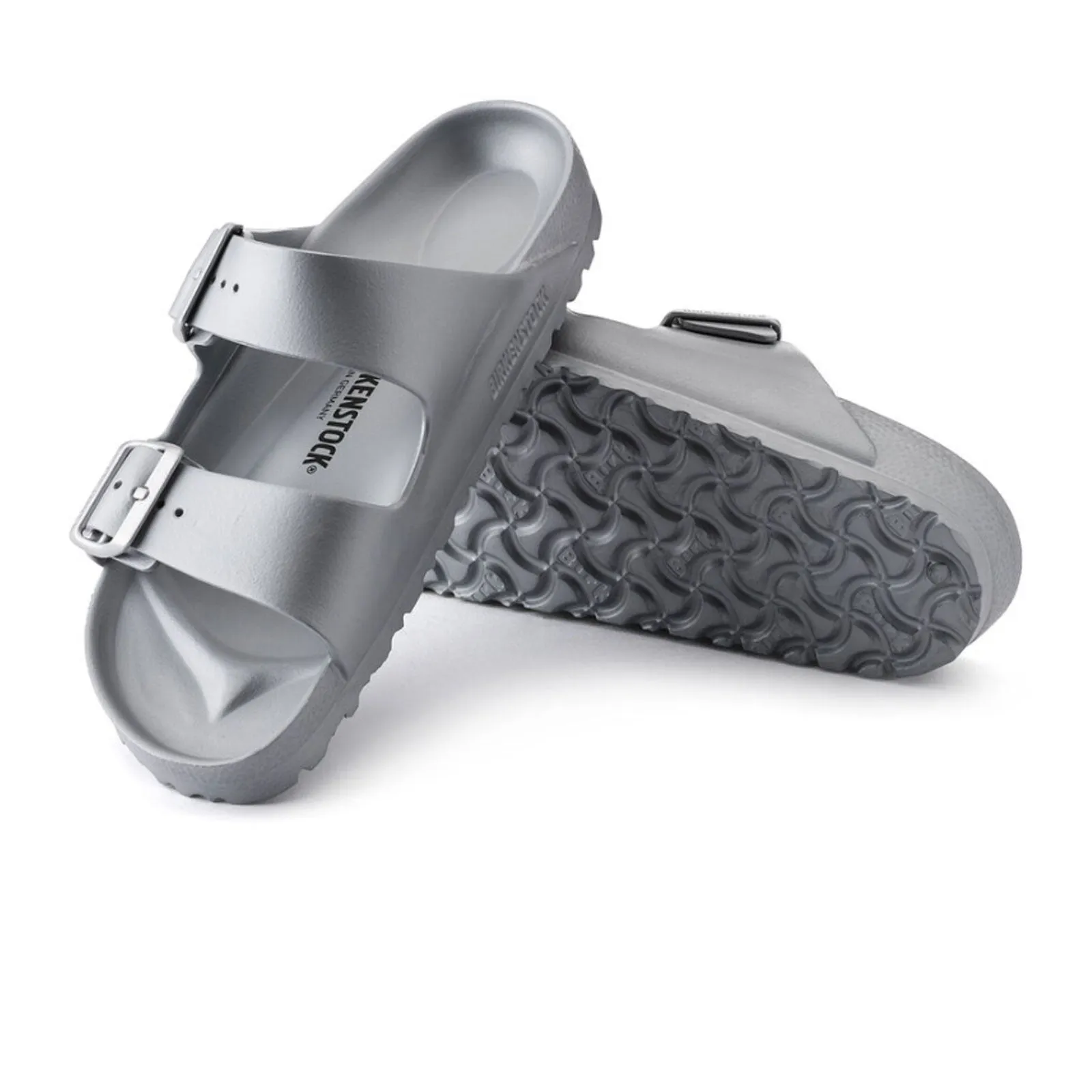 Birkenstock Arizona EVA Narrow Slide Sandal (Women) - Metallic Silver