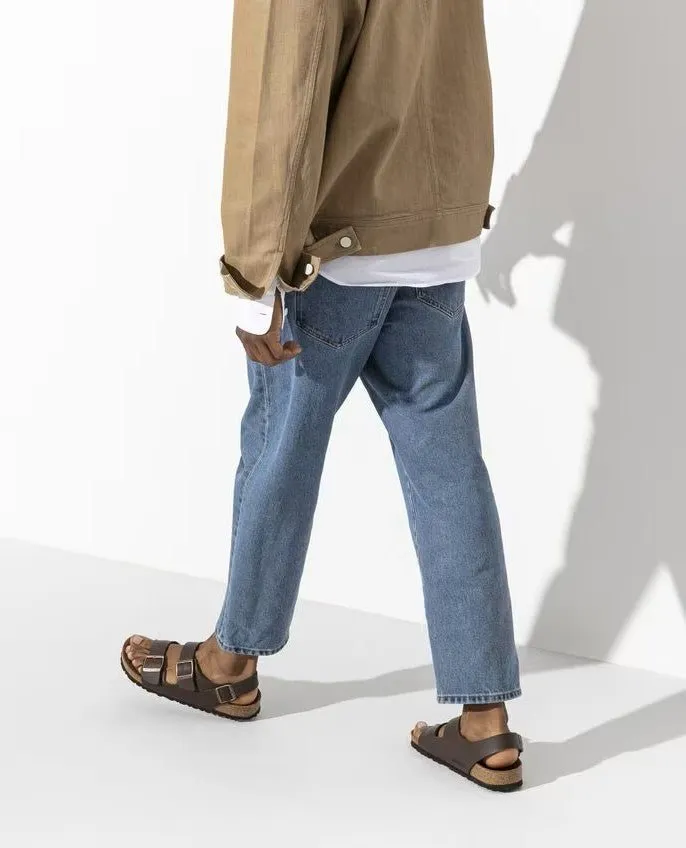 Birkenstock Milano Sandals - Dark Brown Birko-Flor | Comfortable Cork Footbed