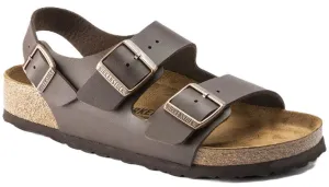 Birkenstock Milano Sandals - Dark Brown Birko-Flor | Comfortable Cork Footbed