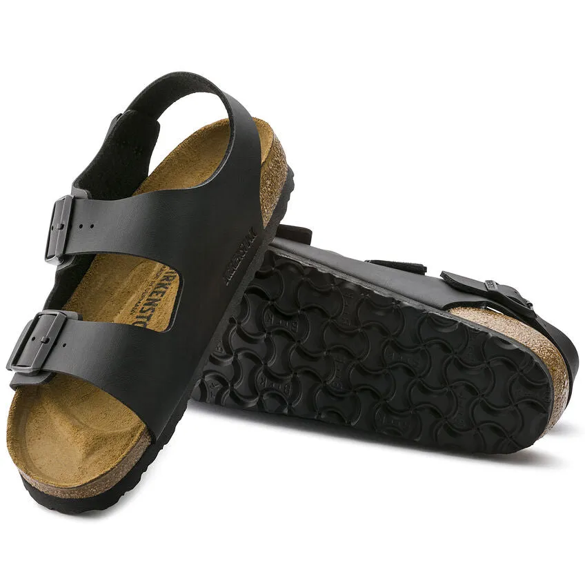 Birkenstock Unisex Milano Birko-Flor Sandal - Black