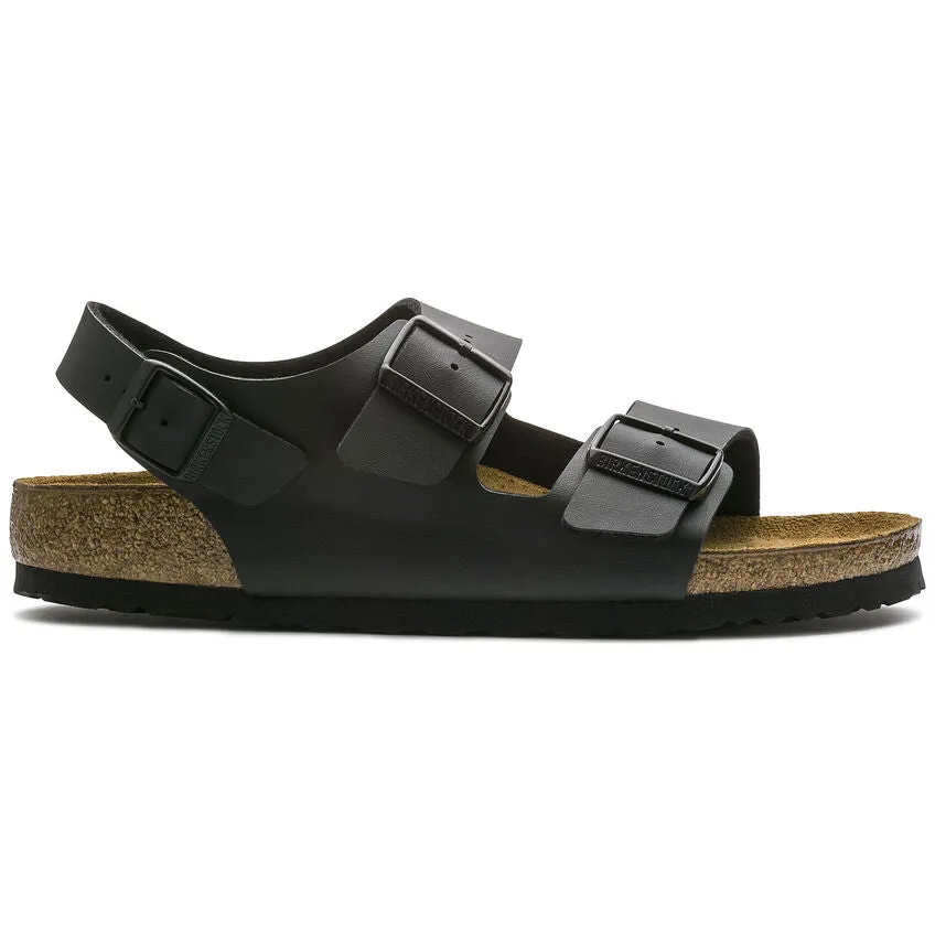 Birkenstock Unisex Milano Birko-Flor Sandal - Black