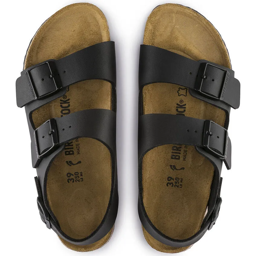 Birkenstock Unisex Milano Birko-Flor Sandal - Black