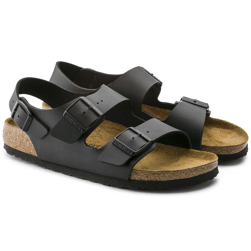 Birkenstock Unisex Milano Birko-Flor Sandal - Black