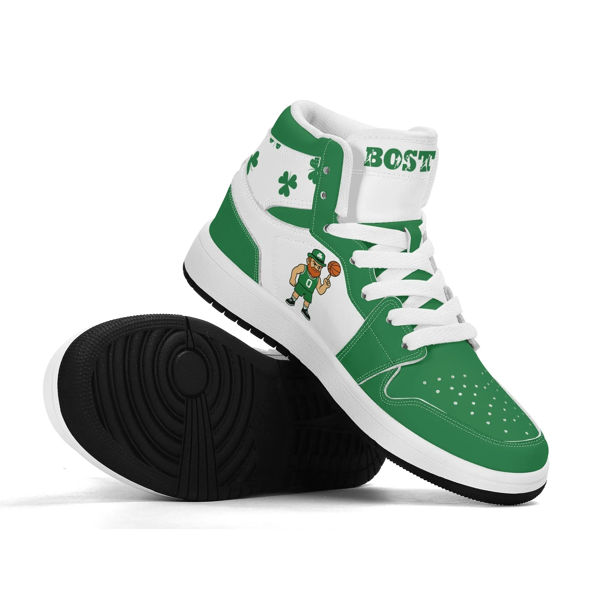 Boston Basketball Team Themed Shoes For Kids
