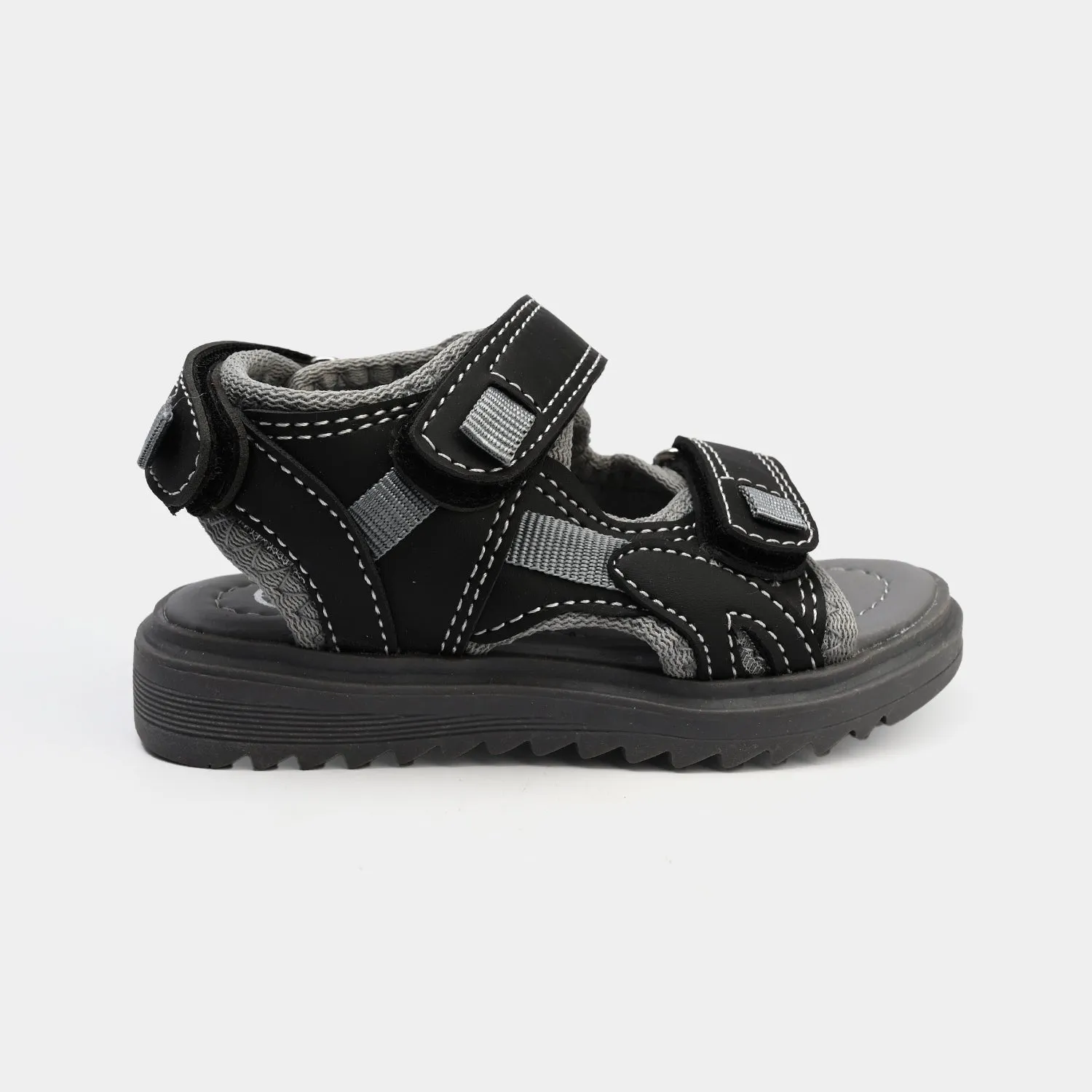 Boys Sandal 211-02-Grey/Black