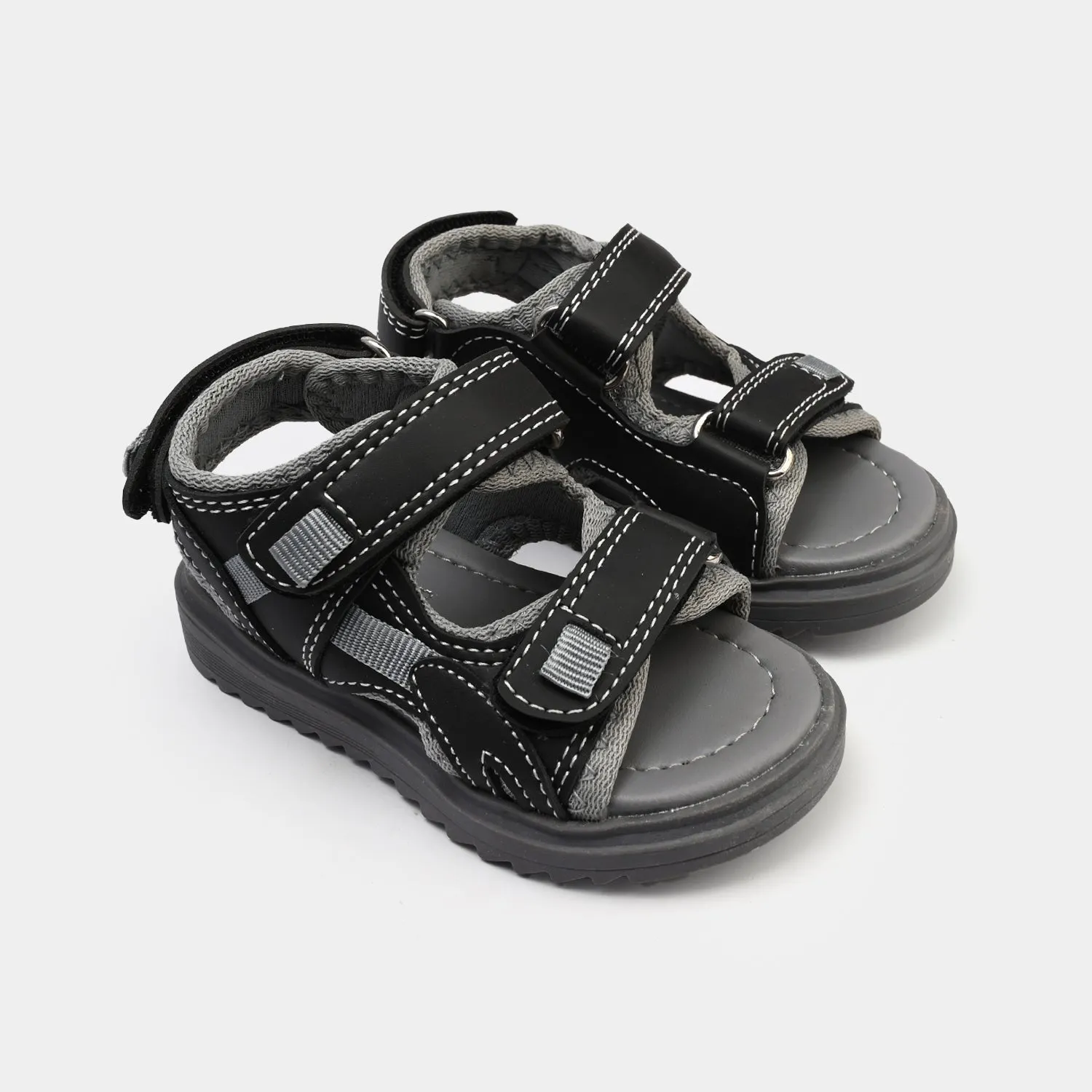 Boys Sandal 211-02-Grey/Black