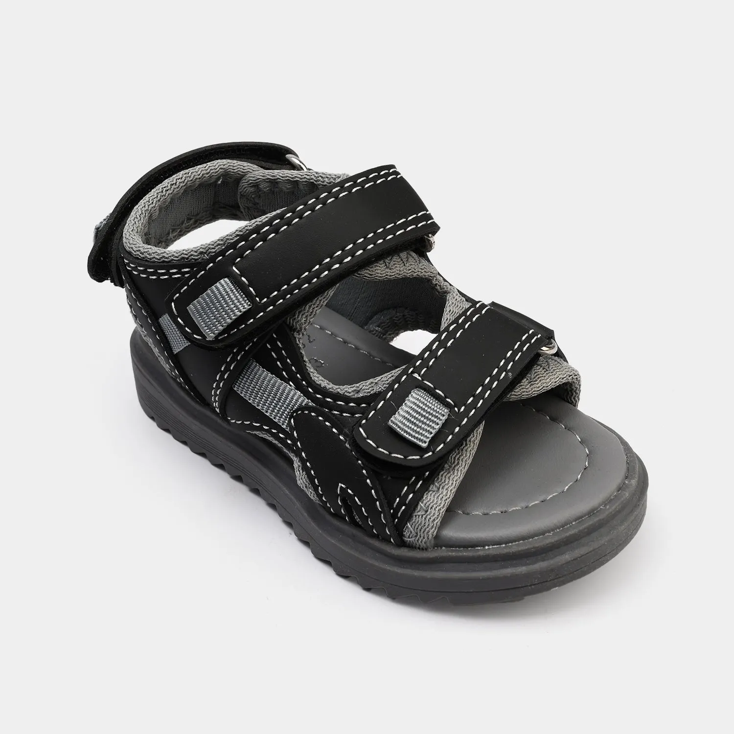 Boys Sandal 211-02-Grey/Black