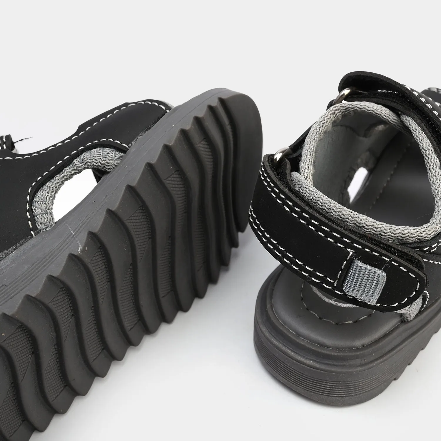 Boys Sandal 211-02-Grey/Black