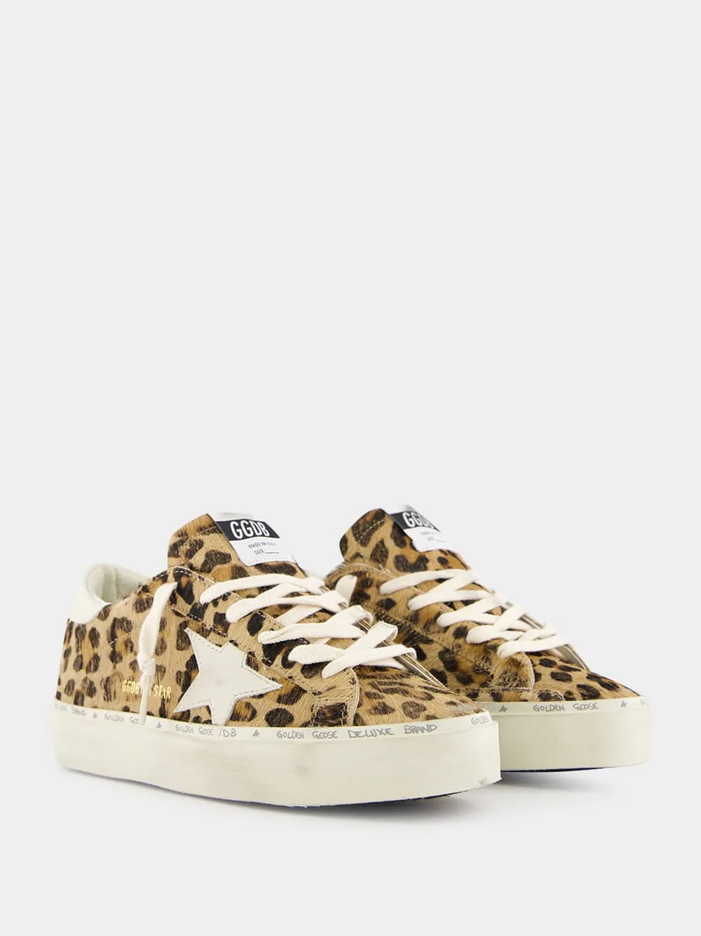 Brown Leopard Print Hi Star Sneakers