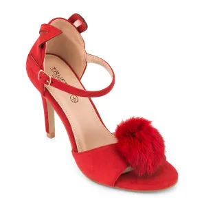 Bunny Ear Pom Pom Stiletto Sandal