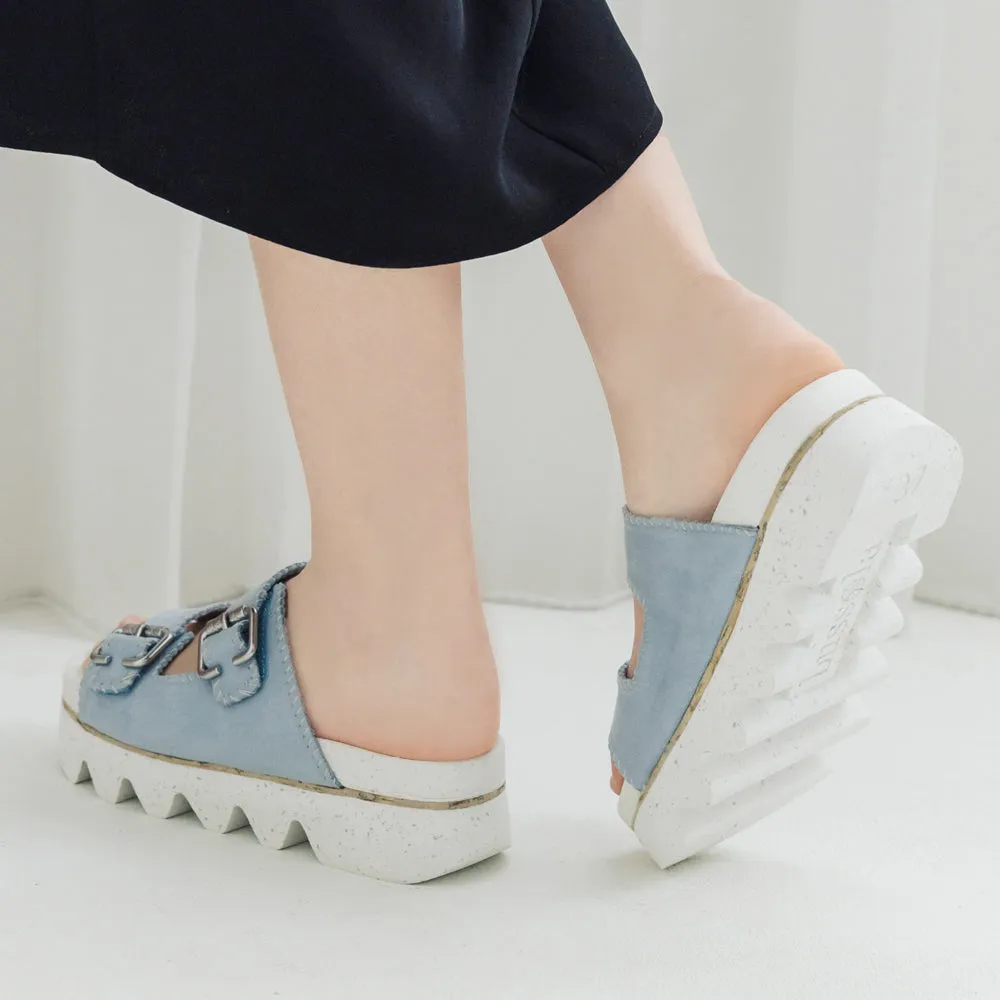 Capri Buckle Strap Slide Sandals (Skyway)