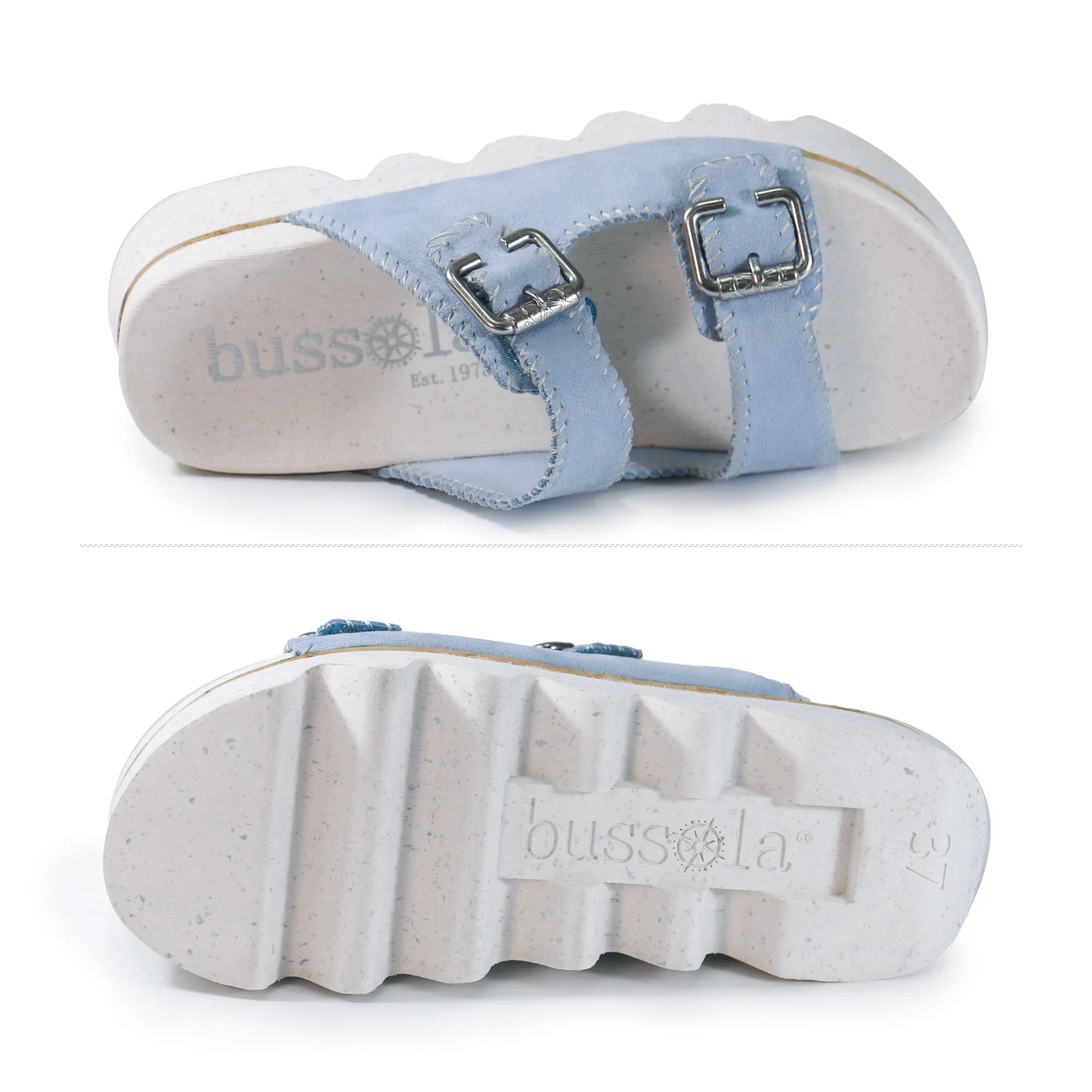 Capri Buckle Strap Slide Sandals (Skyway)