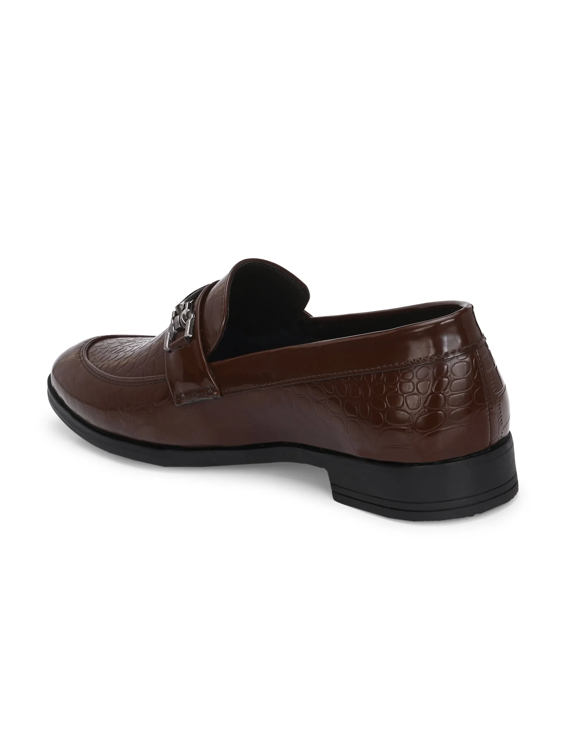 CARLO ROMANO BY WASAN VEGAN LEATHER CROCO PATENT MOCCASIN FOR MEN