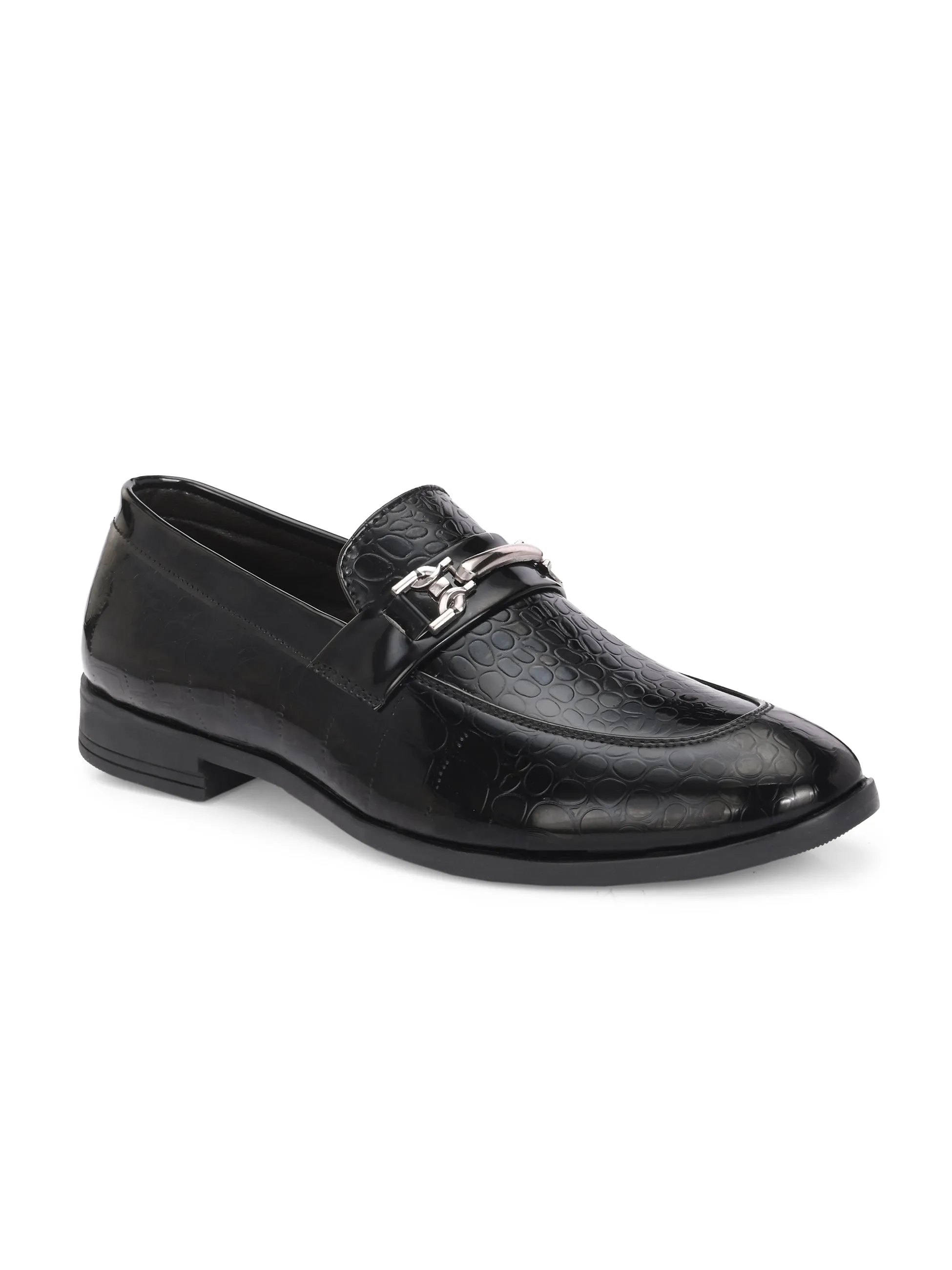 CARLO ROMANO BY WASAN VEGAN LEATHER CROCO PATENT MOCCASIN FOR MEN