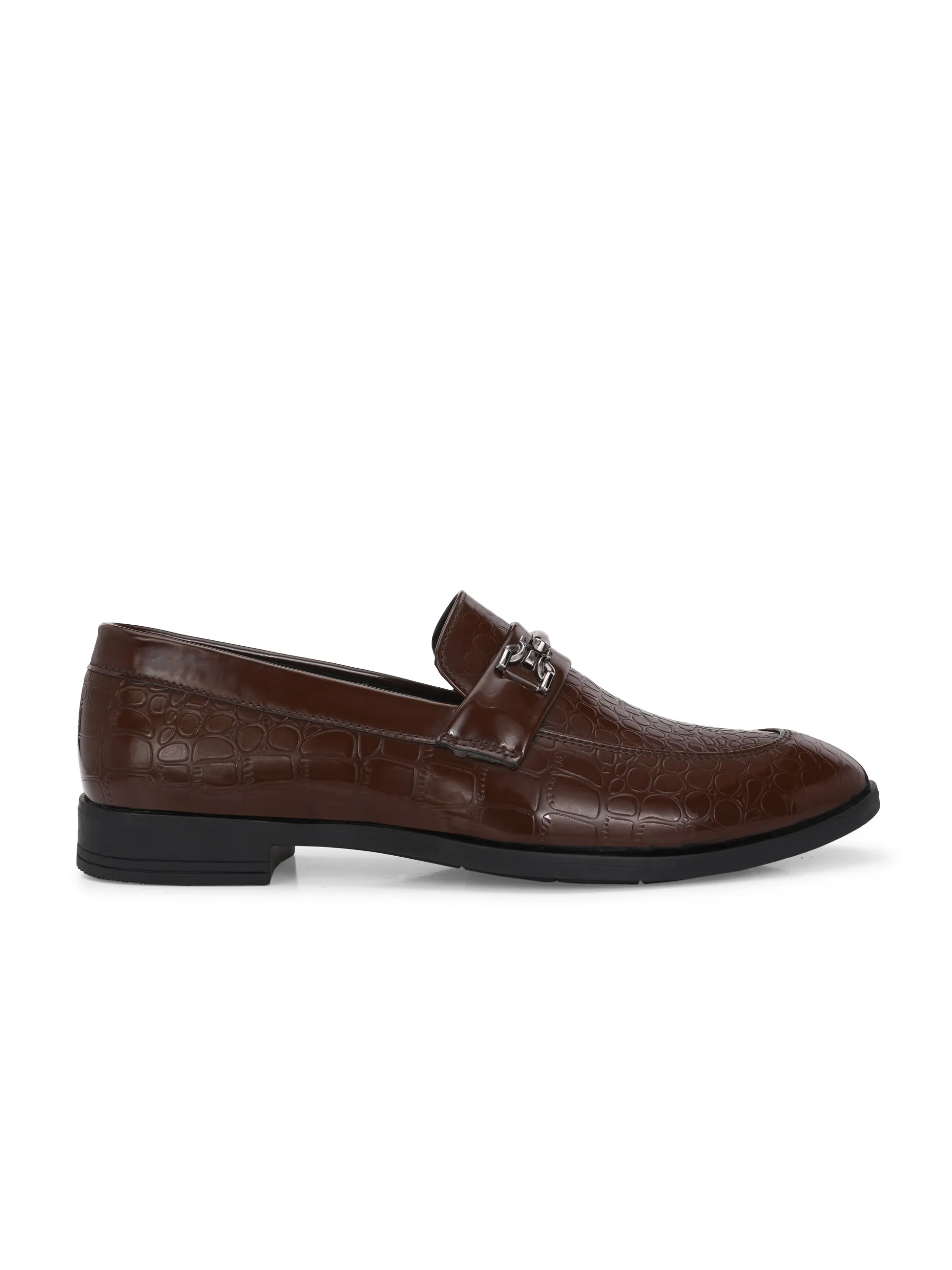 CARLO ROMANO BY WASAN VEGAN LEATHER CROCO PATENT MOCCASIN FOR MEN