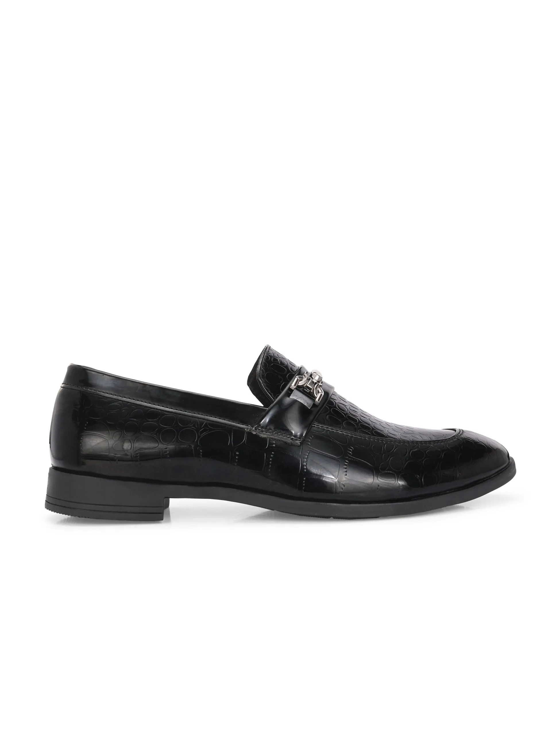 CARLO ROMANO BY WASAN VEGAN LEATHER CROCO PATENT MOCCASIN FOR MEN