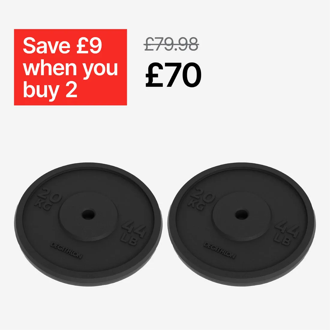 Cast Iron Weight Training Disc Weight - 20 kg 28 mm