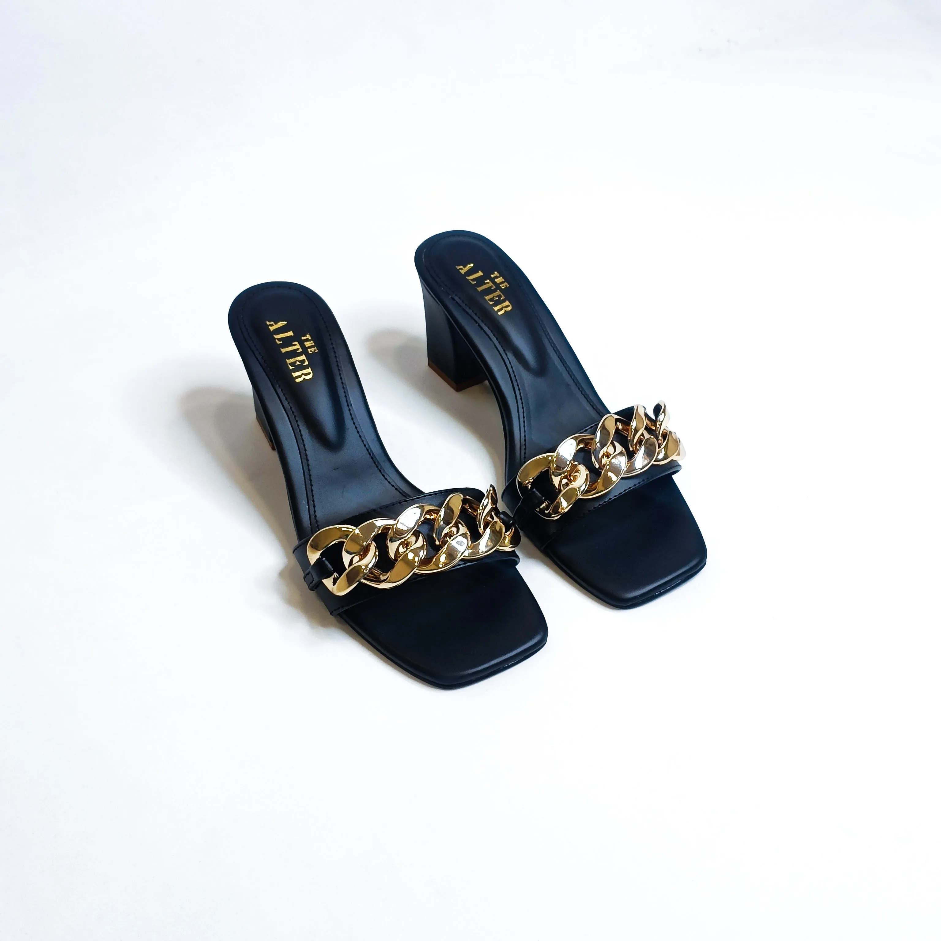Chain Block Heels
