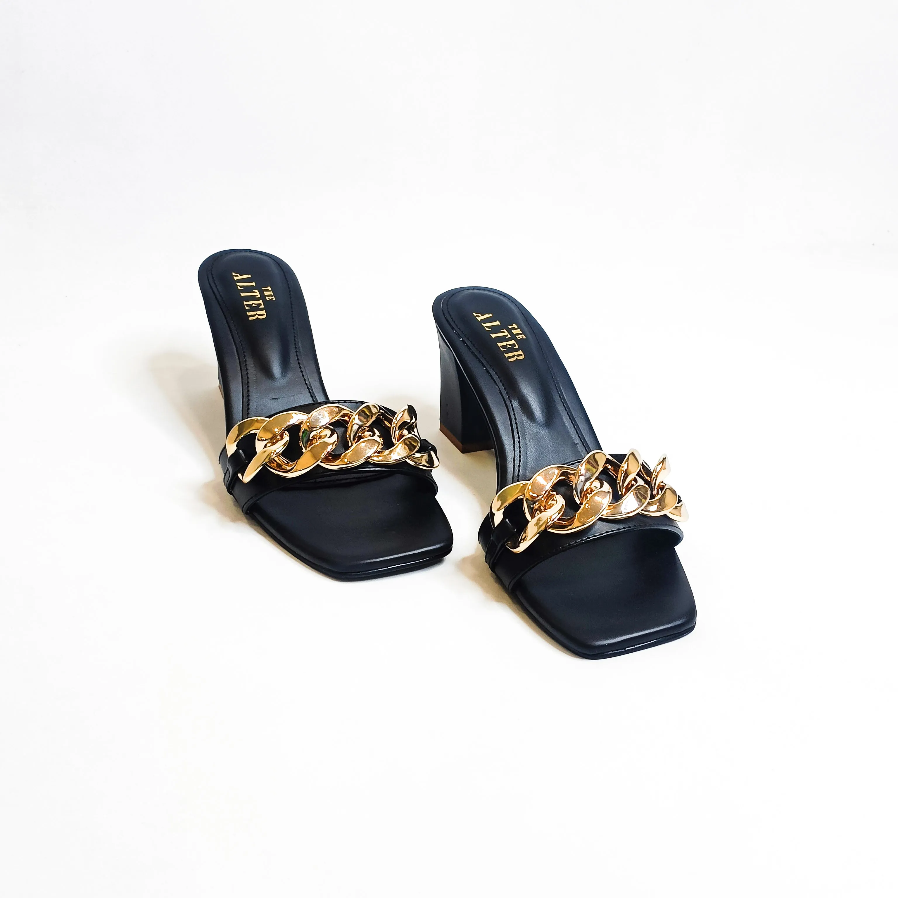 Chain Block Heels