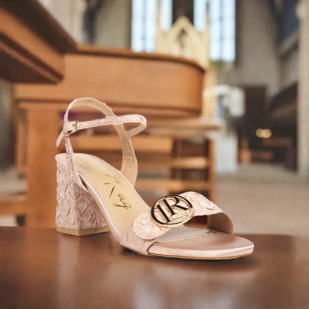 Chaplet Block Heel Pin Buckle Sandals