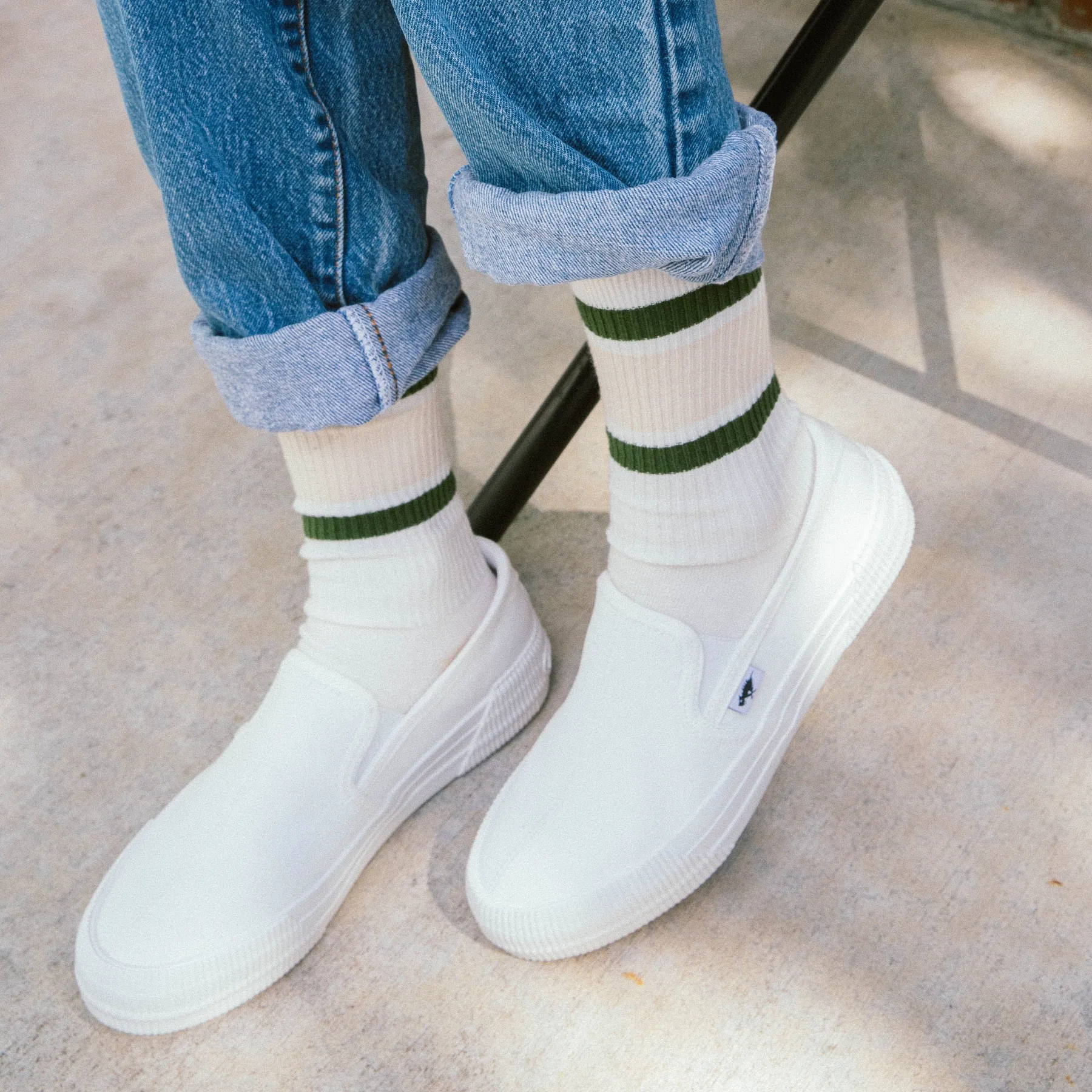 Cheery Classic White Slip On