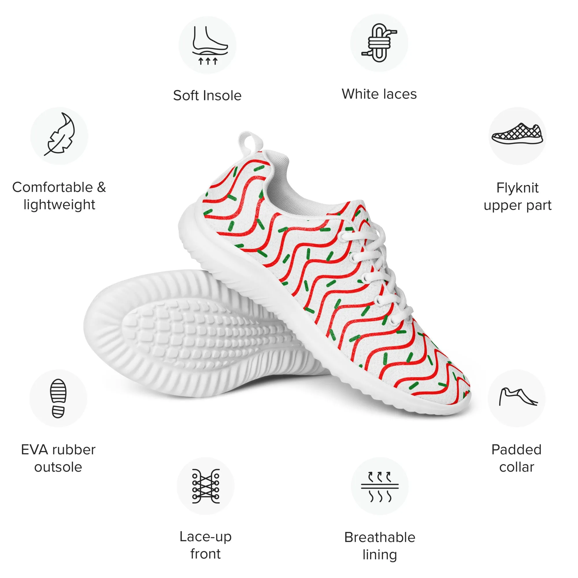 Christmas Tree Cake Women’s Athletic Shoes