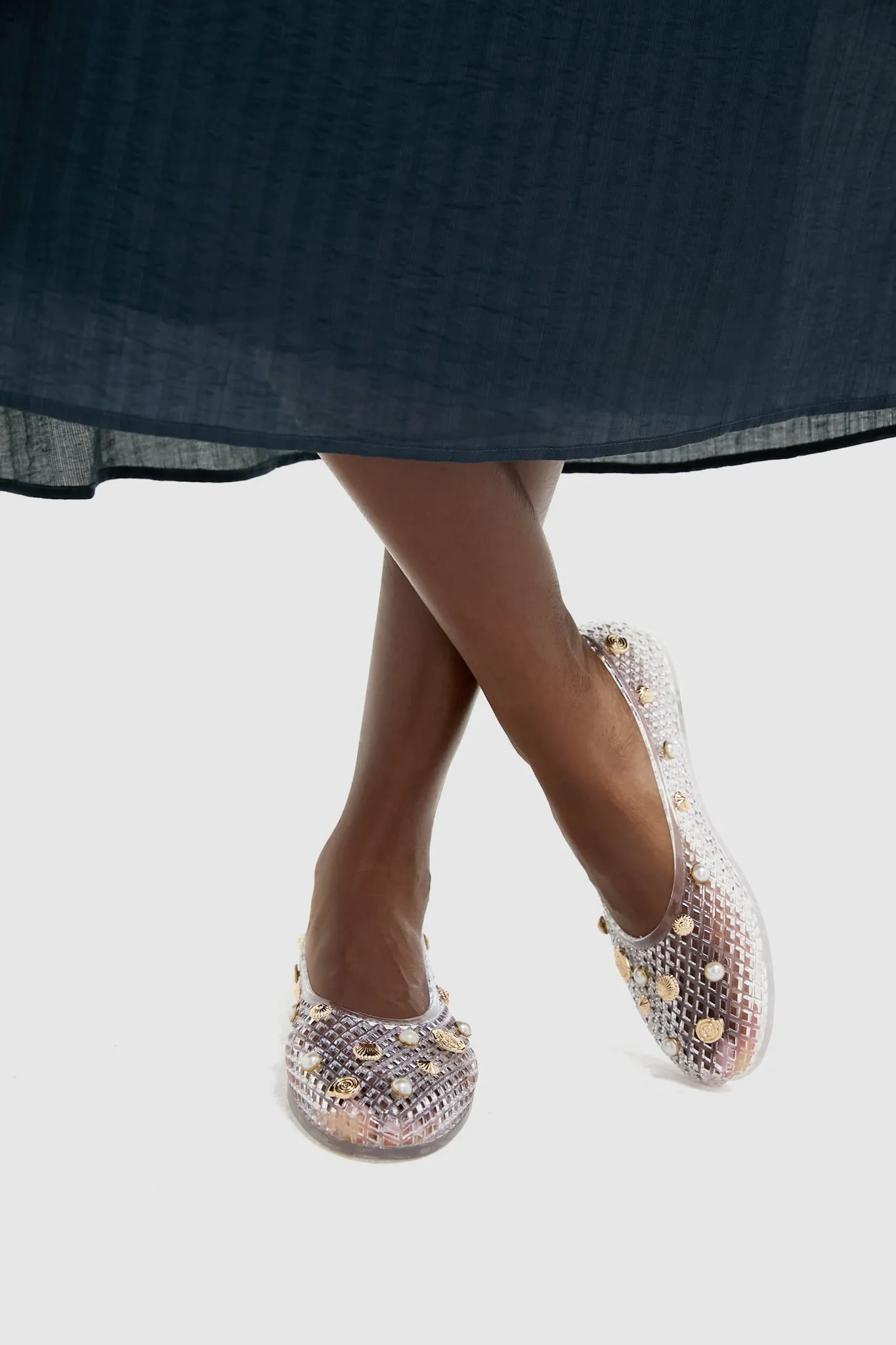 Clear Gems Iro Jelly Flats