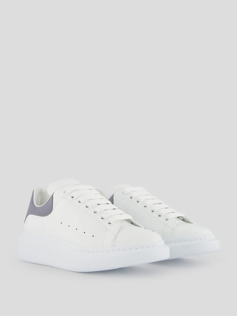 Colour-Block Panelled Leather Sneakers