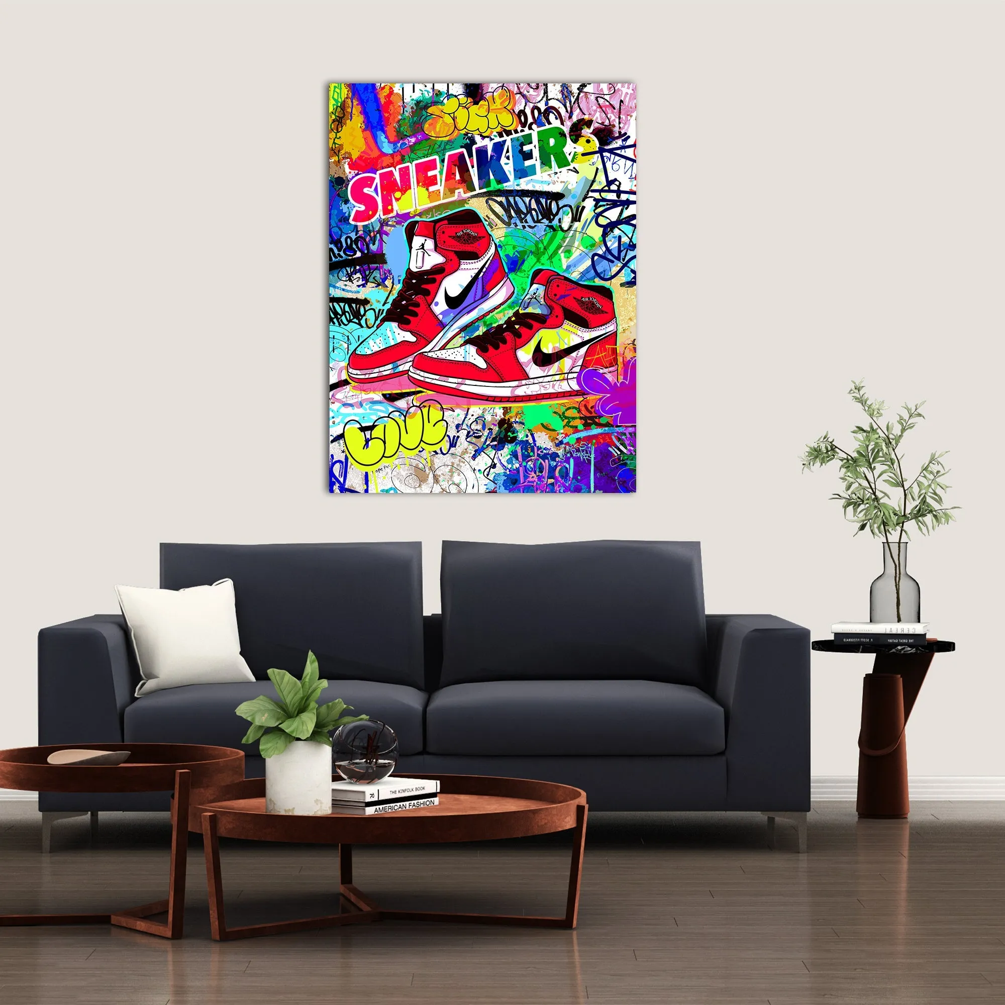 Cool Sneakers Canvas Paintings | Urban Shoe Art Collection for Living Room Bedroom Wall Decor