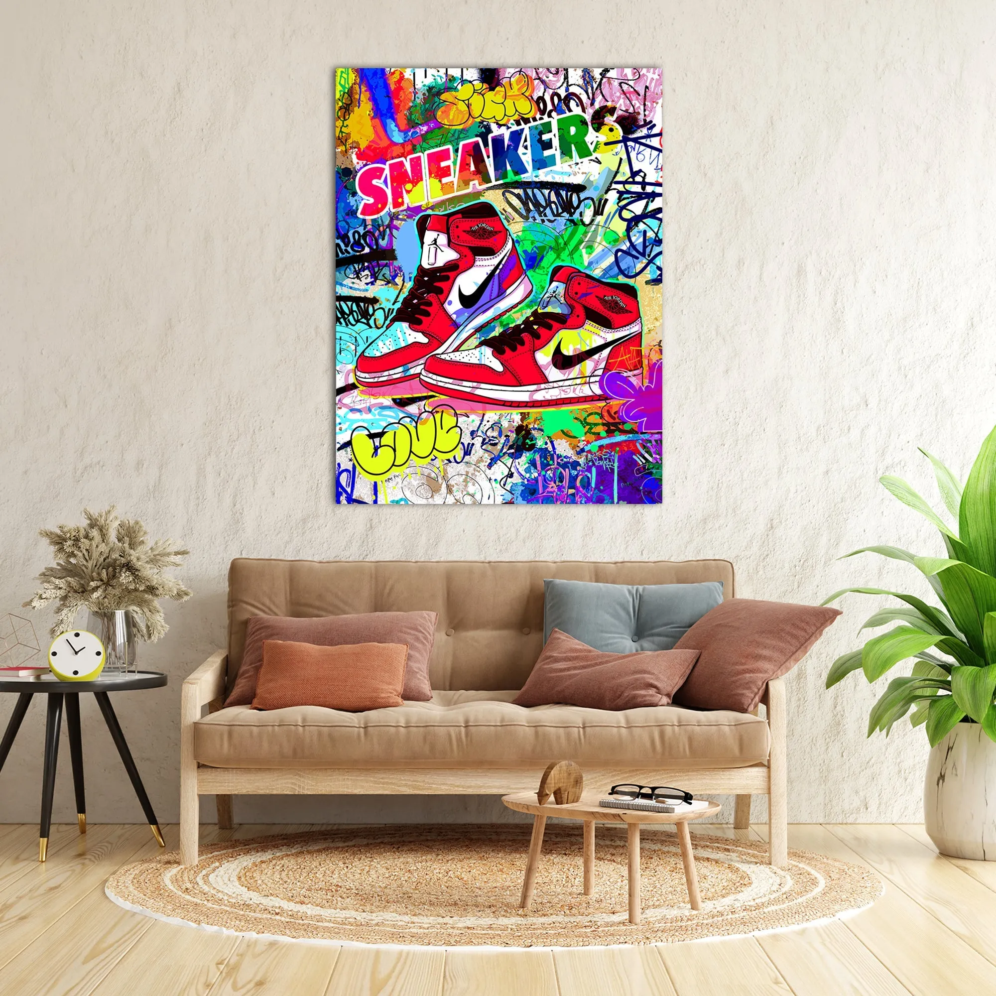 Cool Sneakers Canvas Paintings | Urban Shoe Art Collection for Living Room Bedroom Wall Decor