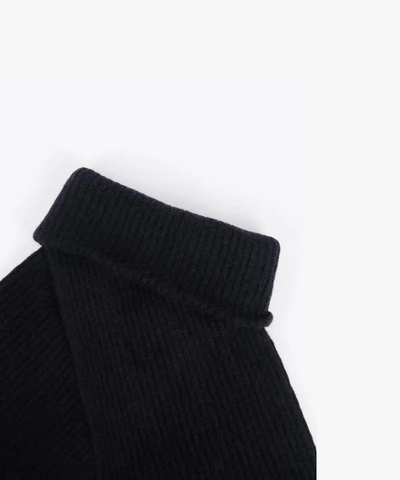 CREVE NINE: Swing High Neck Bolero - Black